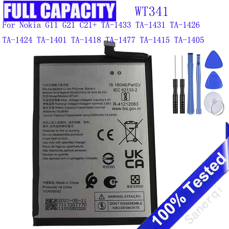 Gold 6138 - 5050mAh WT341 Batteria Per Nokia G11